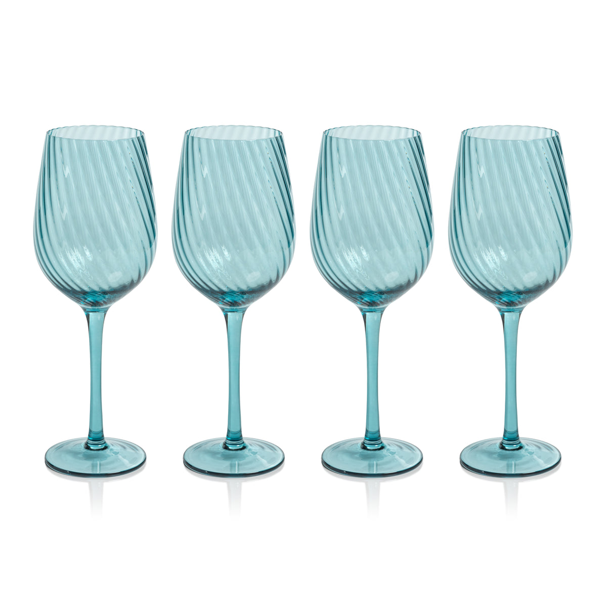 Sierra Optic Swirl White Wine Glasses, Set of 4