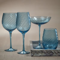 Sierra Optic Swirl Cocktail Glasses, Set of 4