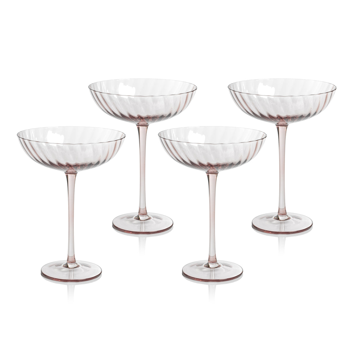 Sierra Optic Swirl Cocktail Glasses, Set of 4
