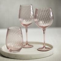 Sierra Optic Swirl Stemless Glasses, Set of 4