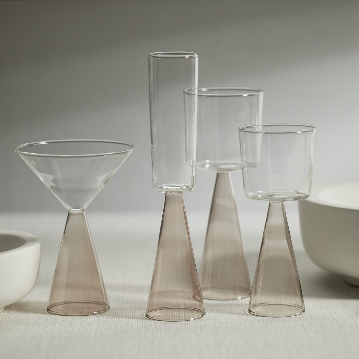 Vivian Grey Stem White Wine Glasses, Set of 4