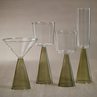 Vivian Green Stem Champagne Flutes, Set of 4