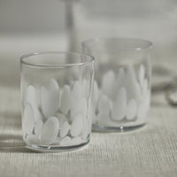Porto White Spot Tumbler Glasses, Set of 4