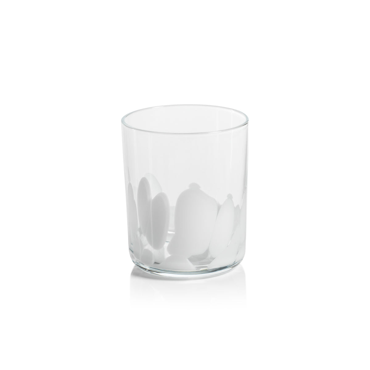 Porto White Spot Tumbler Glasses, Set of 4