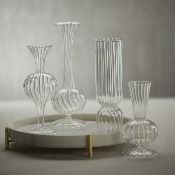 Margaret Optic Glass Vases, Set of 2