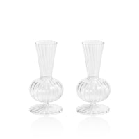 Margaret Optic Glass Vases, Set of 2