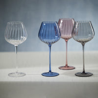 Madden Optic Red Wine Glasses, Set of 4