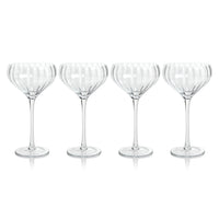 Madden Optic Cocktail Glasses, Set of 4