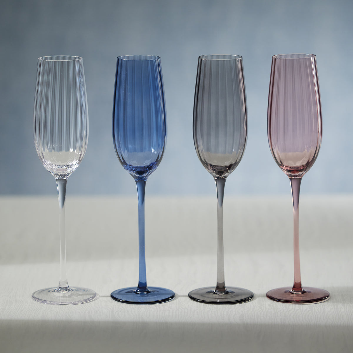 Madden Optic Champagne Flutes, Set of 4