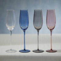 Madden Optic Champagne Flutes, Set of 4
