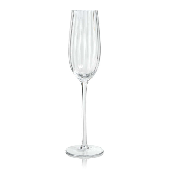 Madden Optic Champagne Flutes, Set of 4