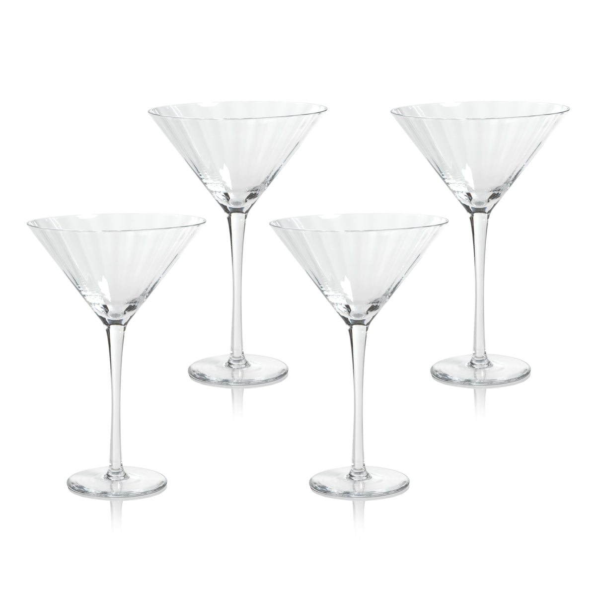 Madden Optic Martini Glasses, Set of 4