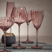 Madden Blush White Wine Glasses, Set of 4