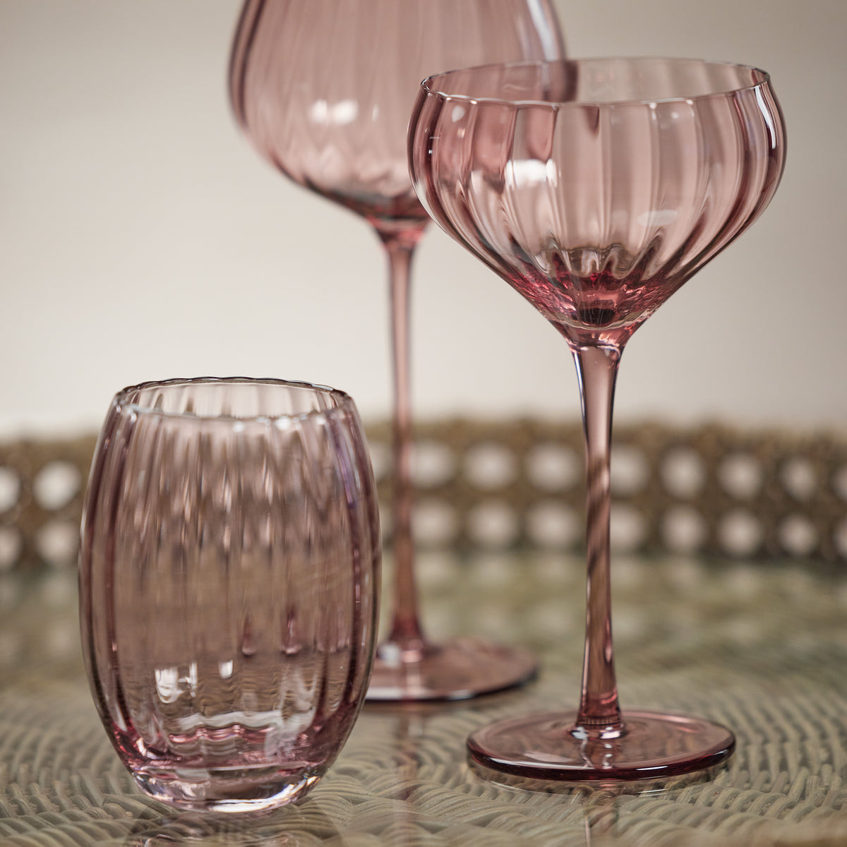 Madden Blush Cocktail Glasses, Set of 4