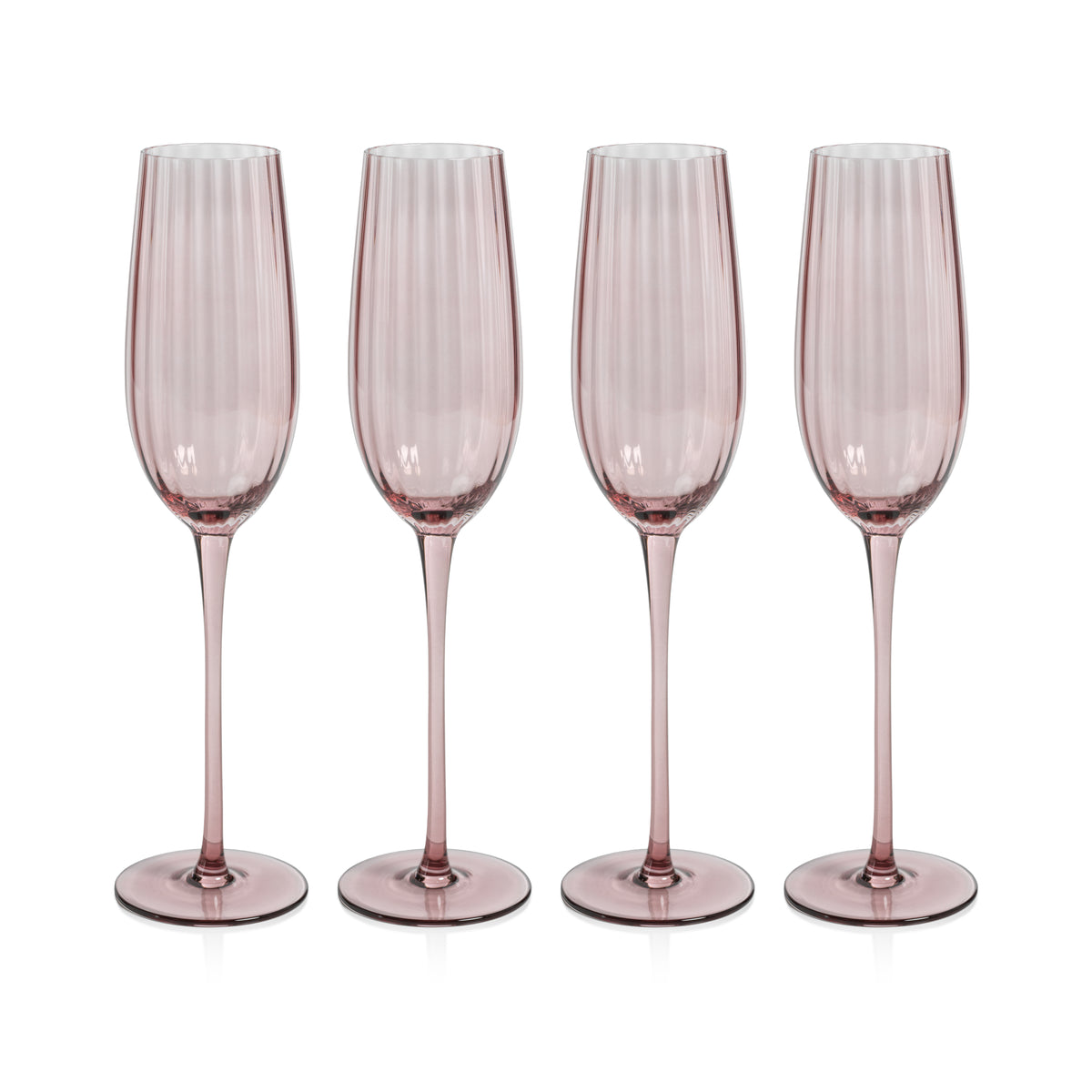 Madden Blush Champagne Flutes, Set of 4