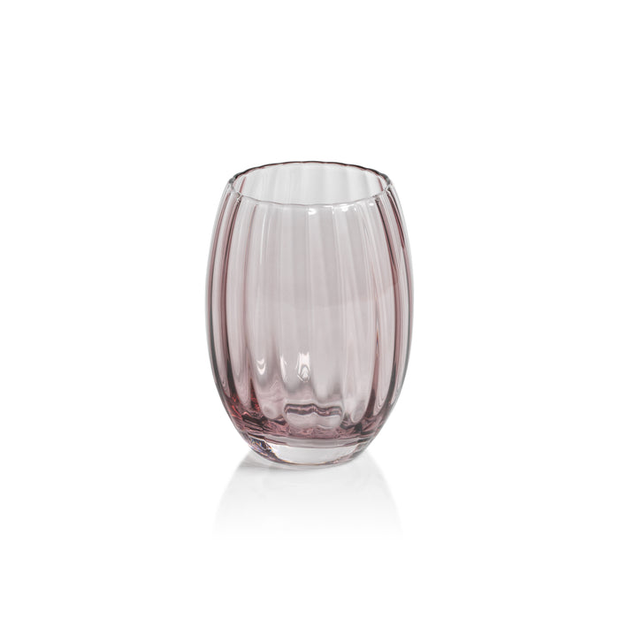 Madden Blush Stemless Glasses, Set of 4