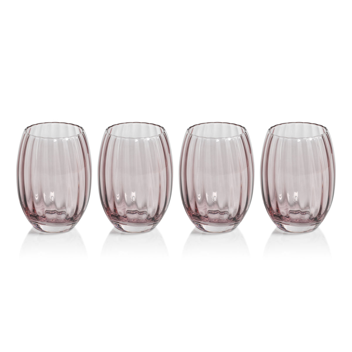 Madden Blush Stemless Glasses, Set of 4