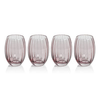 Madden Blush Stemless Glasses, Set of 4