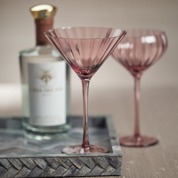 Madden Blush Martini Glasses, Set of 4