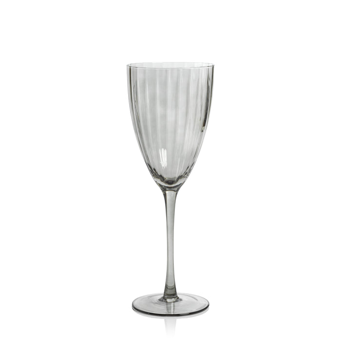 Madden Grey White Wine Glasses, Set of 4