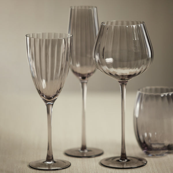 Madden Grey Red Wine Glasses, Set of 4