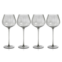 Madden Grey Red Wine Glasses, Set of 4