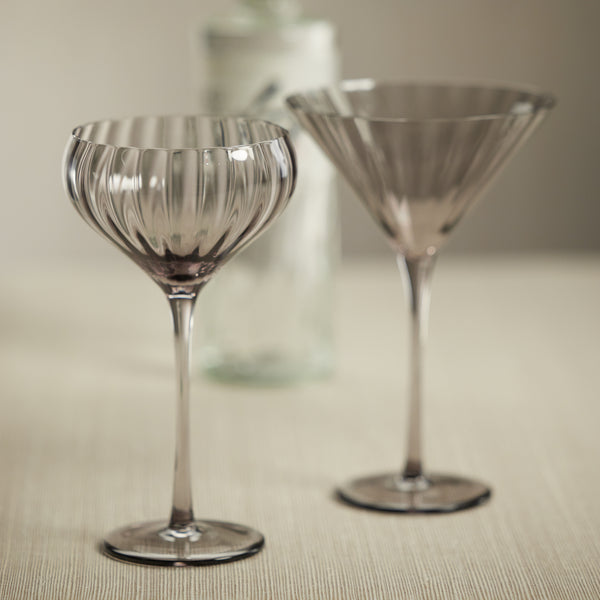 Madden Grey Cocktail Glasses, Set of 4
