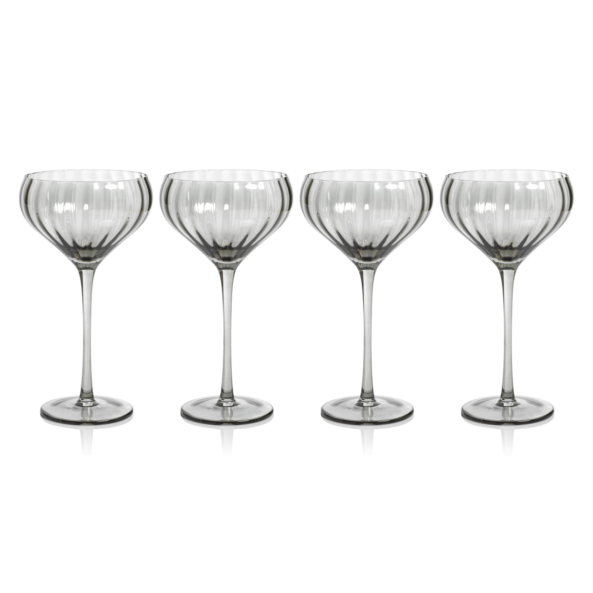 Madden Grey Cocktail Glasses, Set of 4