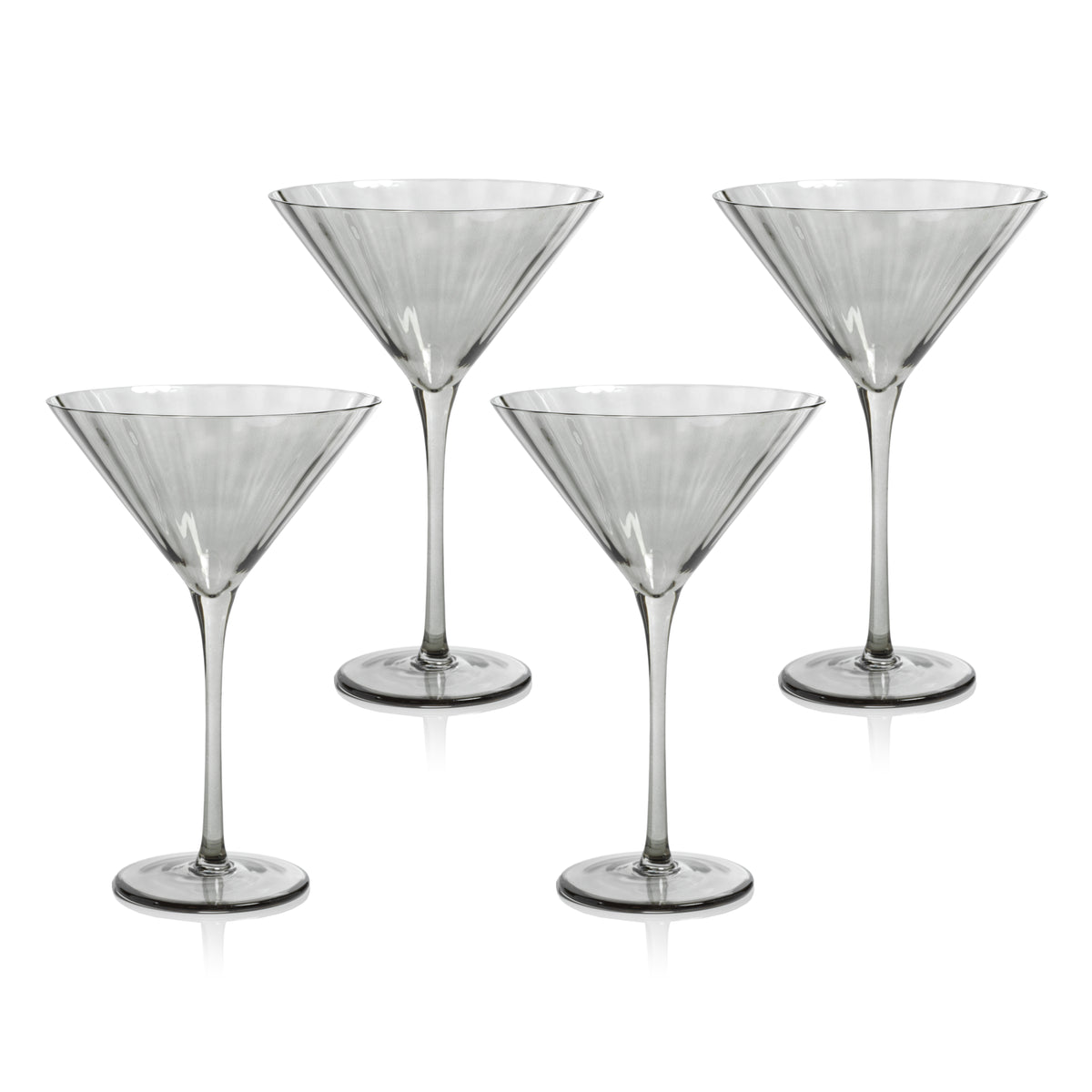 Madden Grey Martini Glasses, Set of 4