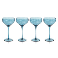 Madden Blue Cocktail Glasses, Set of 4