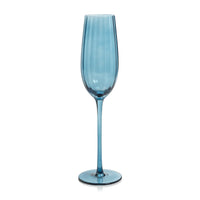 Madden Blue Champagne Flutes, Set of 4