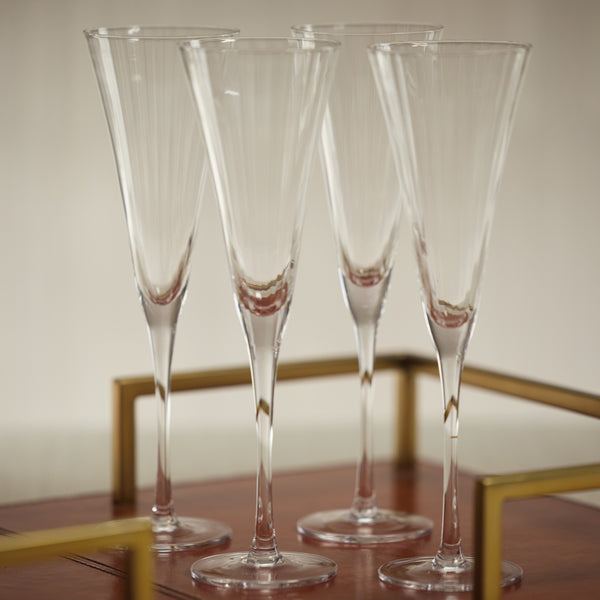 Stella Optic Champagne Flutes, Set of 4