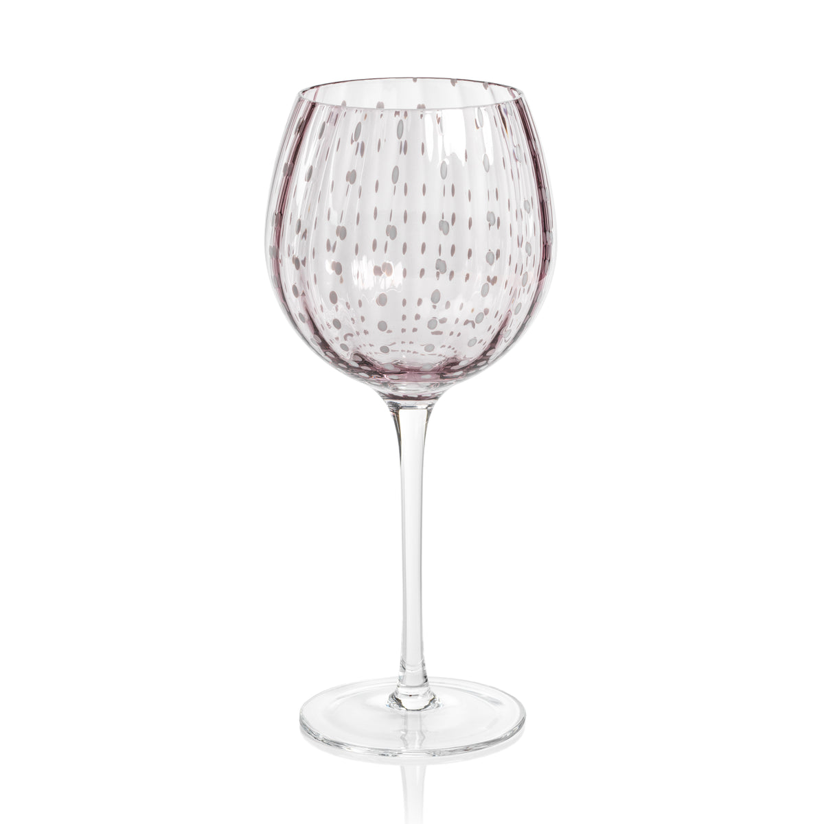 Preston Purple Glass Wine Glasses, Set of 4