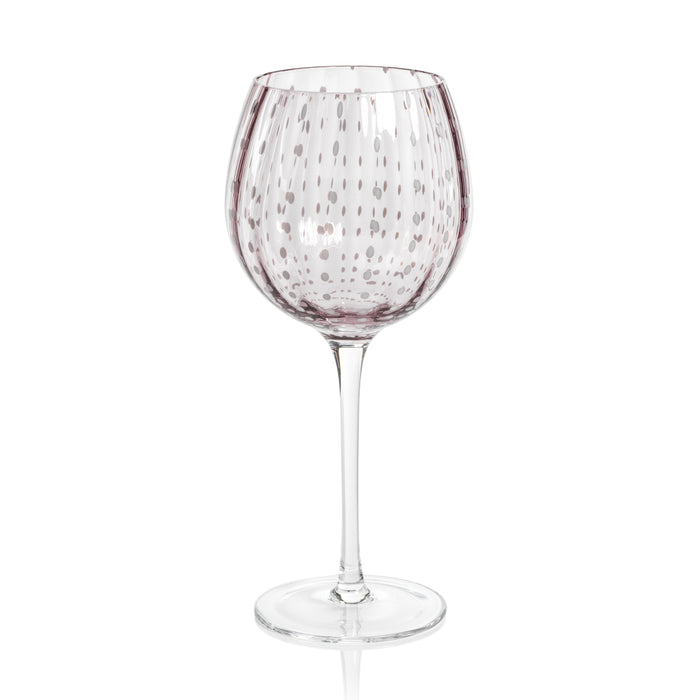 Preston Purple Glass Wine Glasses, Set of 4