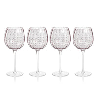 Preston Purple Glass Wine Glasses, Set of 4