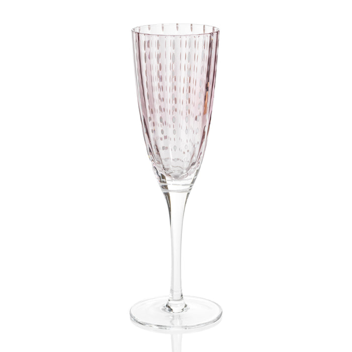 Preston Purple Glass Champagne Flutes, Set of 4