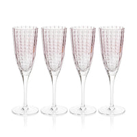 Preston Purple Glass Champagne Flutes, Set of 4