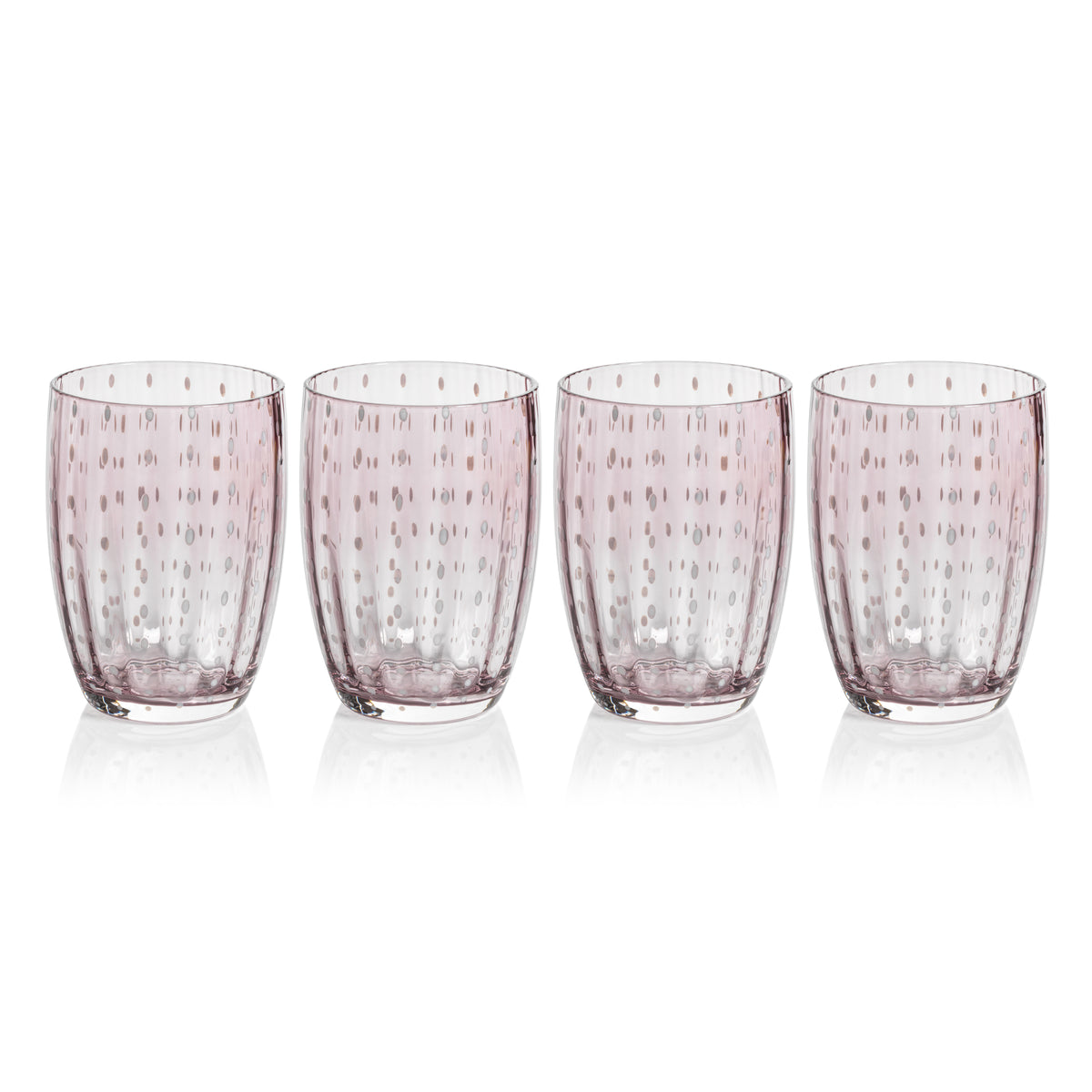 Preston Purple Glass Tumbler Glasses, Set of 4