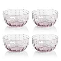 Preston Purple Condiment Glass Bowls, Set of 4
