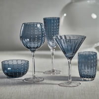 Preston Navy Blue Condiment Glass Bowls, Set of 4