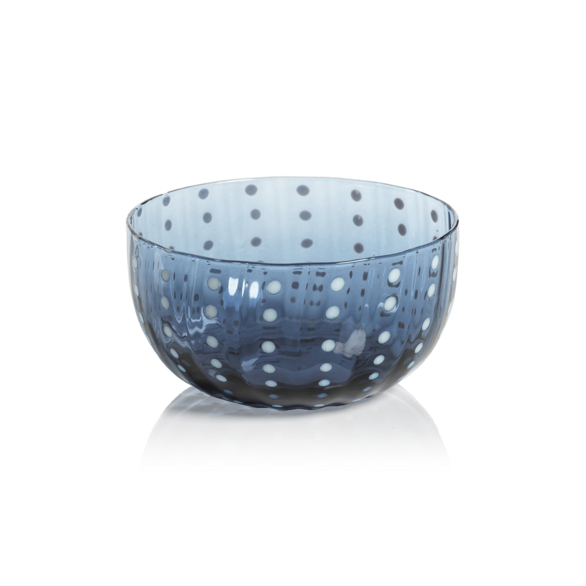 Preston Navy Blue Condiment Glass Bowls, Set of 4