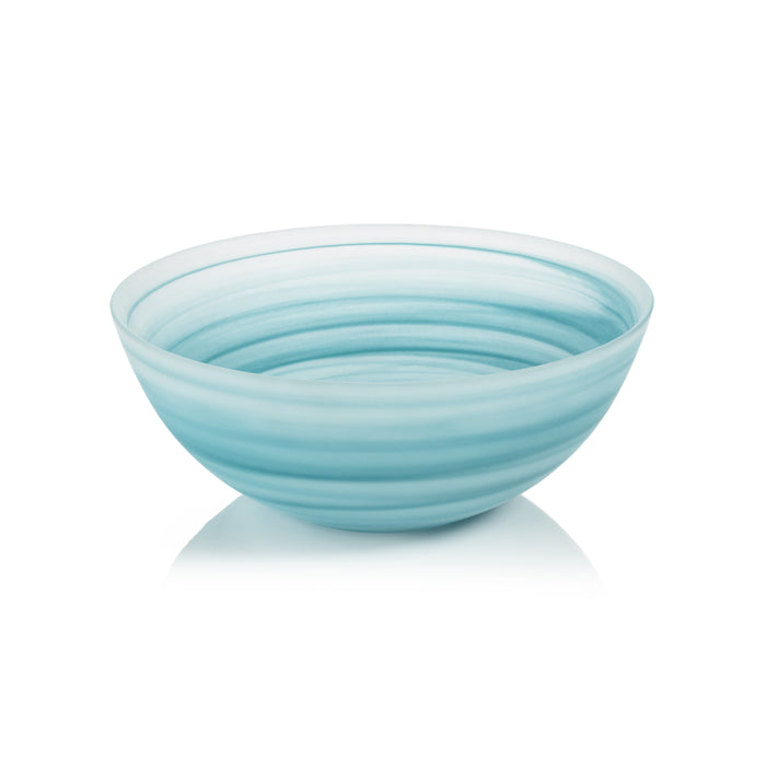 Azur Alabaster Large Glass Bowls, Set of 2