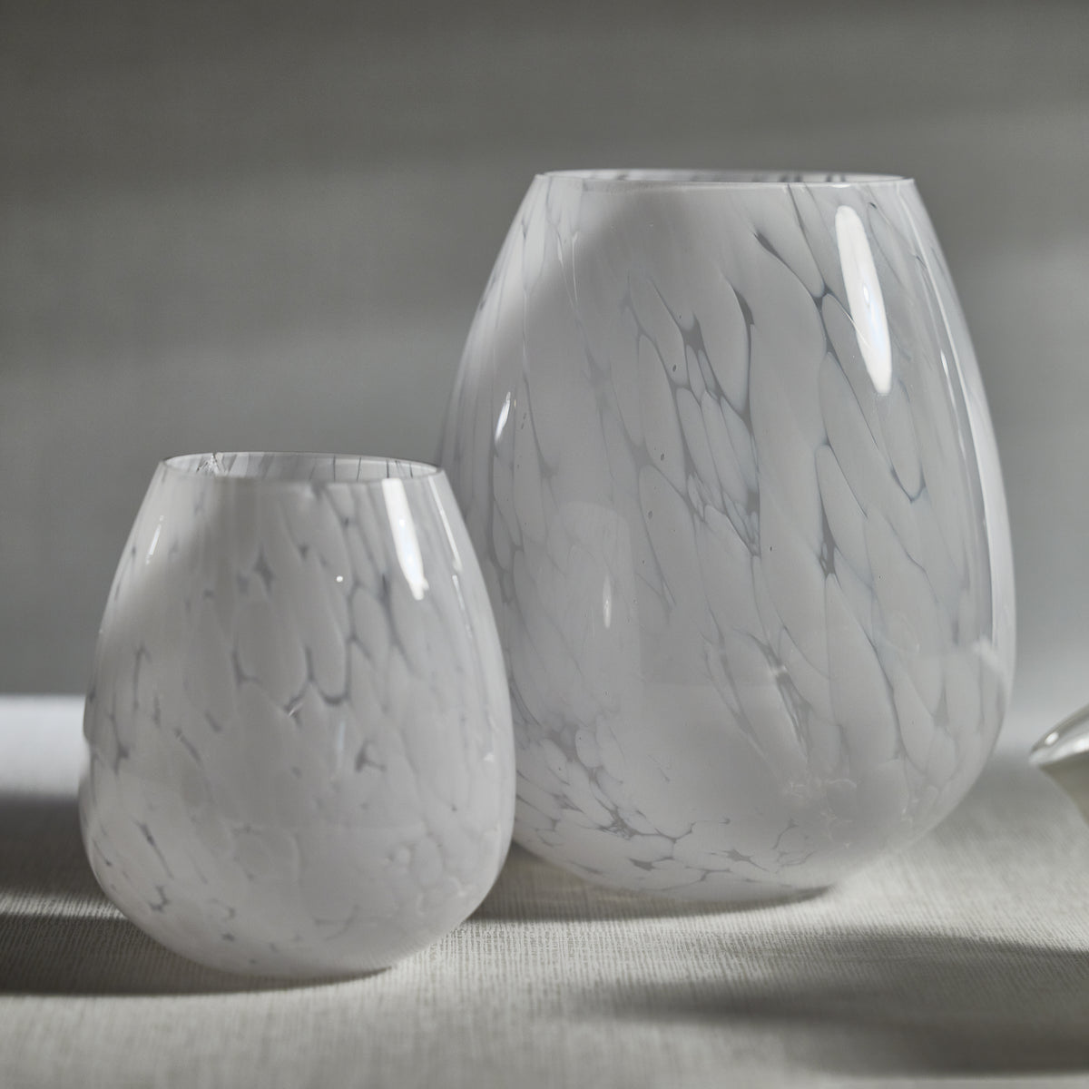 Laval White Confetti Glass Vase, Small