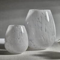 Laval White Confetti Glass Vase, Large