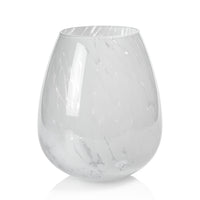 Laval White Confetti Glass Vase, Large