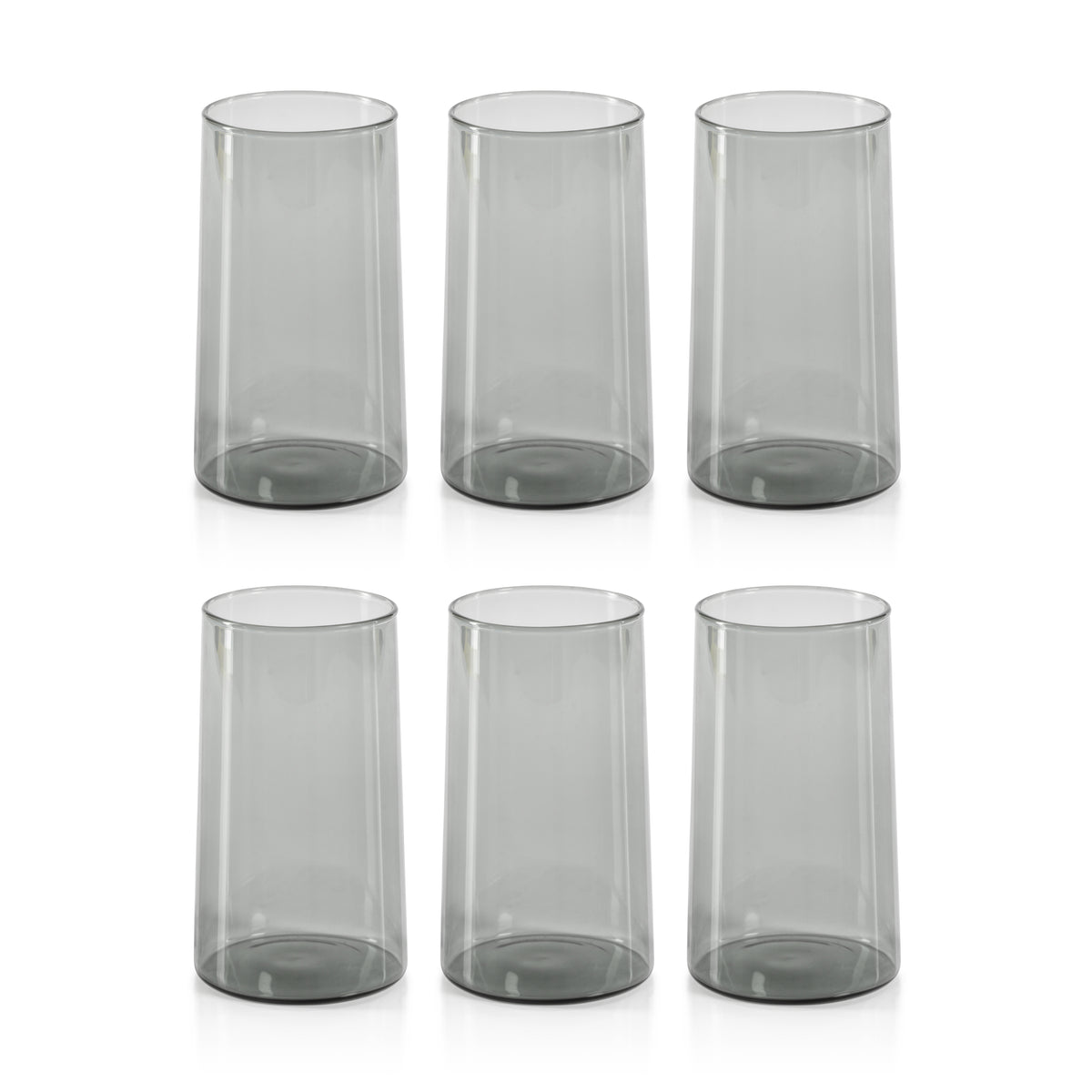 Lanvin Smoke Grey Highball Glasses, Set of 6