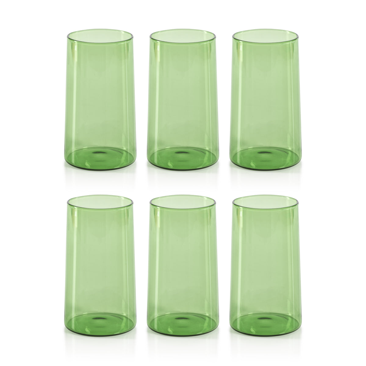 Lanvin Green Highball Glasses, Set of 6