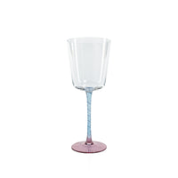 Sachi Pink & Blue Red Wine Glasses, Set of 4