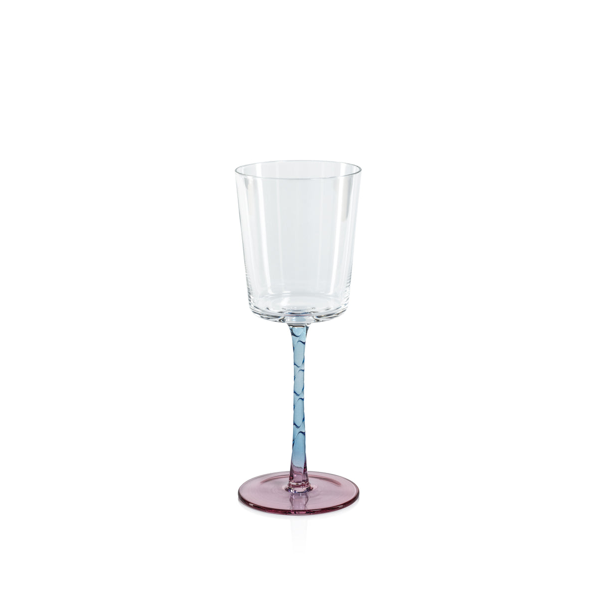 Sachi Pink & Blue White Wine Glasses, Set of 6