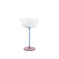 Sachi Pink & Blue Cocktail / Martini Glasses, Set of 4
